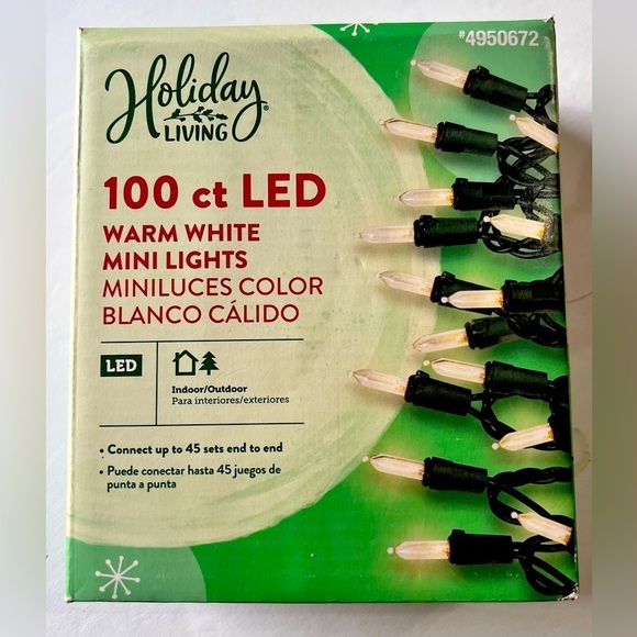 Holiday Living Holiday Nwt Boxes Of 100 Ct Led Warm White Mini